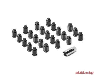 Quadratec 23 Piece Classic Acorn Style Wheel Lug Nut Kit Color Black for for Jeep 2011-2021 - 92806 9021